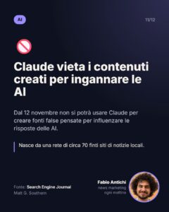 Claude vieta i contenuti creati per ingannare le AI