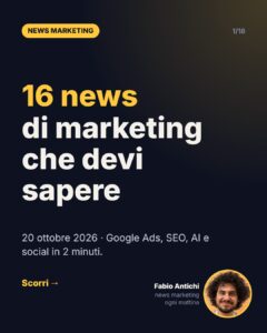 News marketing del 20 ottobre 2026