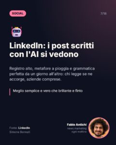 LinkedIn: i post scritti con l'AI si vedono