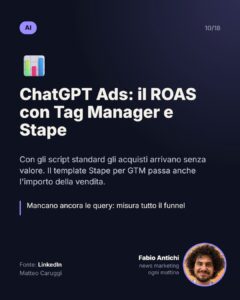 ChatGPT Ads: il ROAS con Tag Manager e Stape